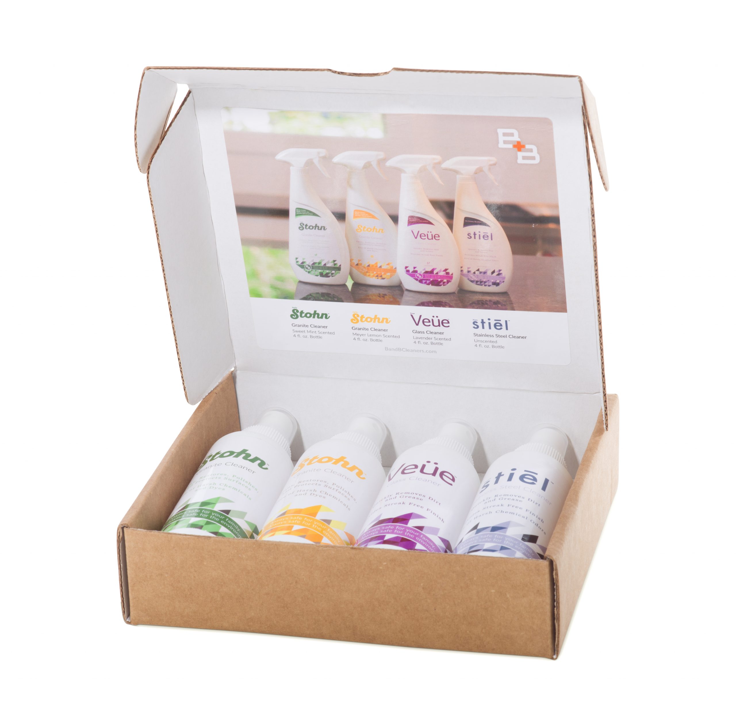 Cleaning product sample box